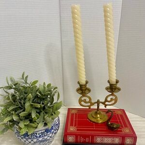 Vintage Brass Candelabra Candle Holder